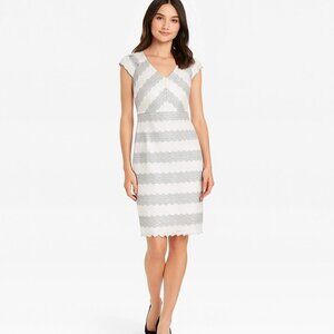 Antonio Melani White & Silver Lace Dress 2